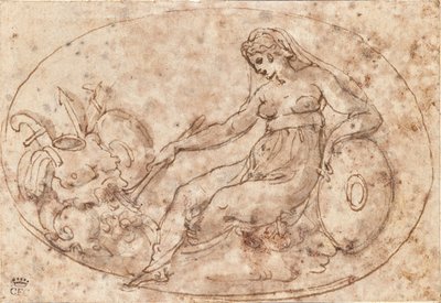 Figura femminile seduta da Unbekannter Künstler