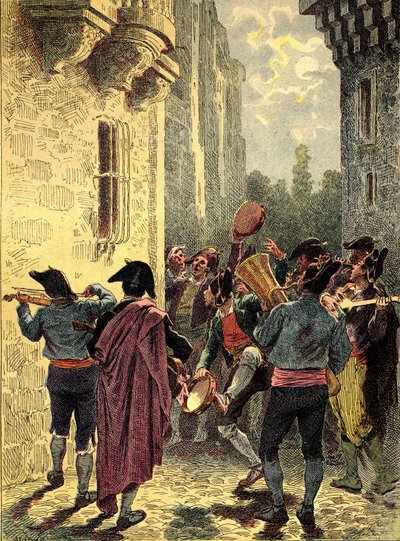 Serenata spagnola. Incisione in 
