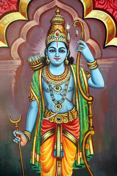 Tempio indù Sri Vadapathira Kaliamman. Avatar di Vishnu. Signore Rama 7ª incarnazione. Singapore da Unbekannt