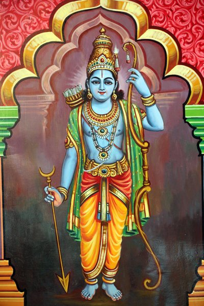 Tempio indù Sri Vadapathira Kaliamman. Avatar di Vishnu. Lord Rama, 7ª incarnazione. Singapore da Unbekannt