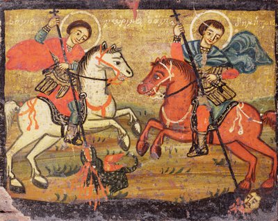 San Giorgio e San Demetrio, Greco (provinciale) da Unbekannter Künstler
