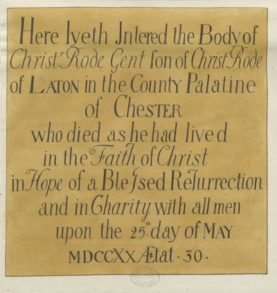 Stafford - Iscrizione Monumentale nella Chiesa di St. Mary da Unbekannt