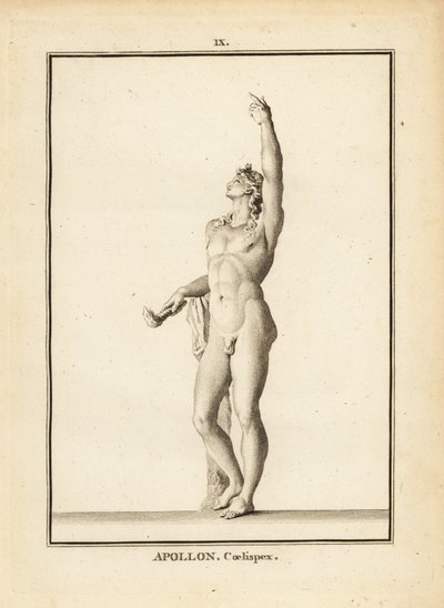 Statua di Apollo Coelispex, nudo, con torcia fiammeggiante da Unbekannt