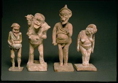 Statuette di attori e attrici, Ellenistico, c.325-50 a.C. (terracotta) da Unbekannt