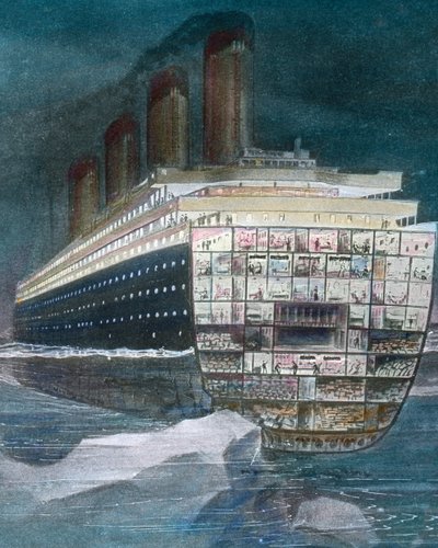 Nave a vapore in grande viaggio da Unbekannter Künstler