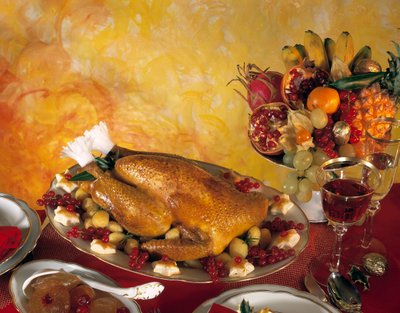 Natura morta, cibo, tacchino arrosto - Fotografia da Unbekannter Künstler