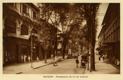 Veduta di strada di Saigon da Unbekannter Künstler