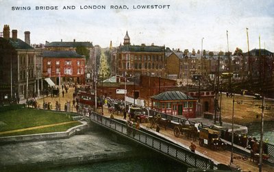Ponte girevole e London Road, Lowestoft da Unbekannter Künstler
