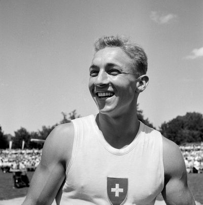 Svizzera Ginnastica Artistica Hans Eugster (foto in b/n) da Unbekannt