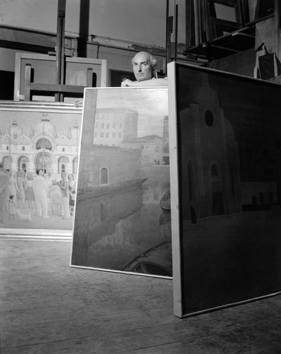 Il pittore Guido Cadorin a Venezia - 1952 da Unbekannt