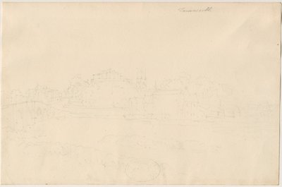 Castello di Tamworth: disegno a matita da Unbekannt