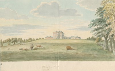Teddesley Hall: acquerello, nd [fine XVIII sec] da Unbekannt