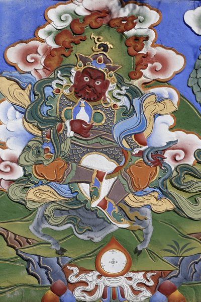Tempio dei Mille Buddha, congregazione Dashang Kagyu Ling. Guardiano del tempio, La Boulaye, Francia da Unbekannt
