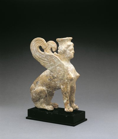 Figura in terracotta di una sfinge, dal Sud Italia, greco, fine V-inizio IV secolo a.C. da Unbekannt