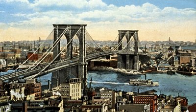 Il ponte di Brooklyn, New York da Unbekannter Künstler