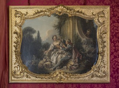 Il Pastore Galante o la Ghirlanda. Dipinto di François Boucher (1703-1770). Parata della Principessa o sala delle parate. Hotel de Soubise, Parigi da Unbekannt