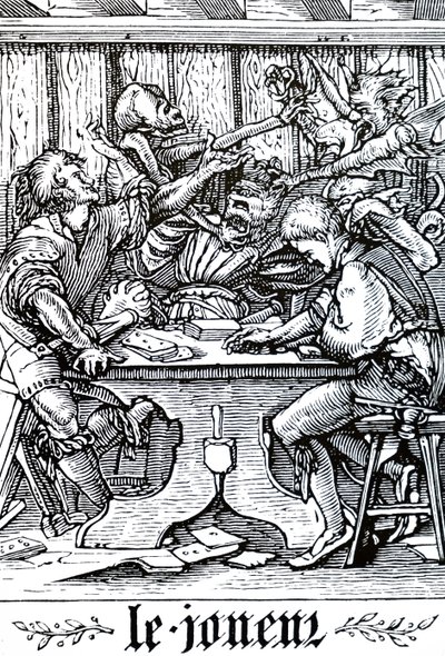 Il Giocatore visitato dalla Morte da Unbekannt