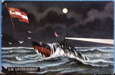 Il sottomarino tedesco Unterseeboot, inizio XX secolo da Unbekannter Künstler