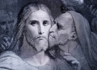 Il bacio - Giuda Iscariota bacia Gesù Cristo nel Giardino del Getsemani, da 