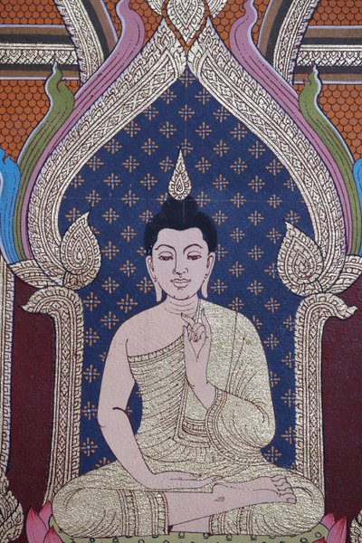 La vita del Buddha, affresco murale, monastero Wat Maniratanaram, Phnom Penh, 2022 (foto) da Unbekannter Künstler