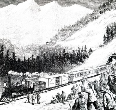 La ferrovia del Pacifico nelle montagne della Sierra Nevada da Unbekannt