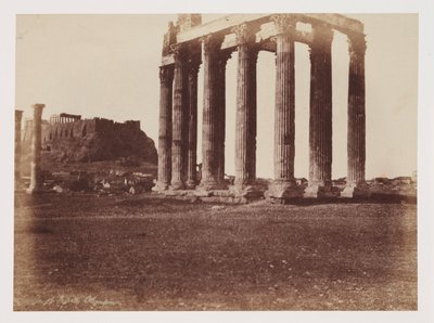 Il Tempio di Giove Olimpio, c. 1849 da Unbekannt