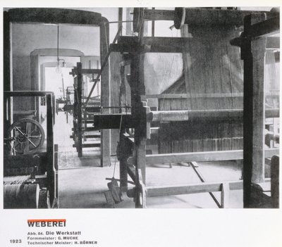 Il laboratorio di tessitura, dai laboratori del Bauhaus, Weimar da Unbekannt