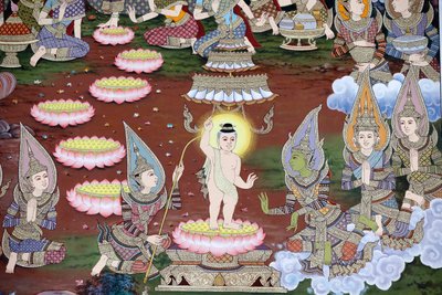 La nascita del neonato Siddhartha da Unbekannter Künstler