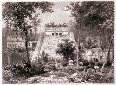 Il castillo: rovine del castello Maya a Tulum, Yucatan, Messico da Unbekannter Künstler