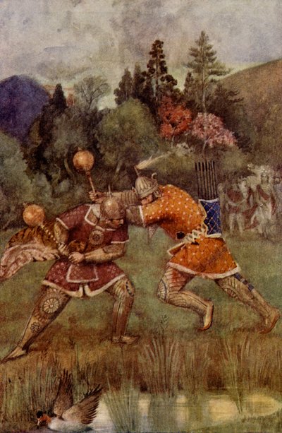 La competizione del Principe Bhima e del Principe Salya da Unbekannter Künstler