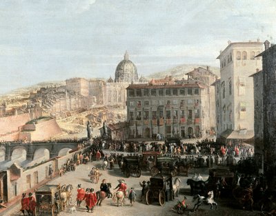 Il corteo del Papa sul Ponte Sant