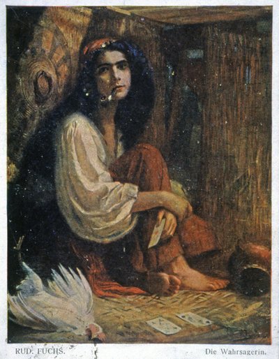 La chiromante, inizio XX secolo (illustrazione) da Unbekannter Künstler