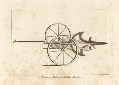 Il lyonois o lyonnoise, una macchina per difendere una breccia, inventata da Bonnerville a Lione da Unbekannt