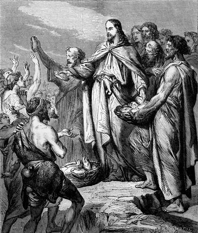 Il miracolo dei pani e dei pesci - Bibbia da Unbekannter Künstler