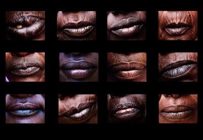 Le bocche che urlano in silenzio, parte di una serie di immagini dal Darfur, le immagini composite sono molto forti e un nuovo sguardo sul genocidio, Sudan, Africa (foto) da Unbekannter Künstler