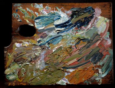 La tavolozza del pittore olandese Vincent Van Gogh (1853-1890), 35 cm da Unbekannter Künstler