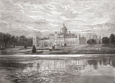 La facciata sud di Castle Howard, North Yorkshire, Inghilterra, alla fine del XIX secolo, da 