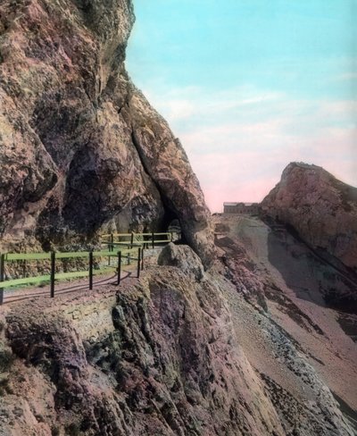 La salita al picco di Tomlishorn in Svizzera, c.1910 da Unbekannter Künstler