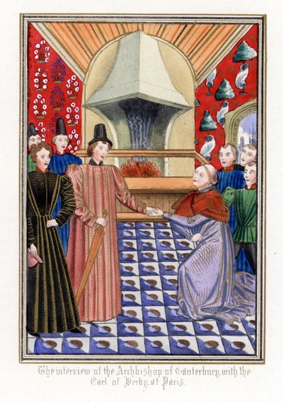 Thomas Arundel (1353-1414), arcivescovo di Canterbury, incontra Henri Bolingbroke (Enrico IV d
