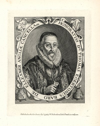 Thomas Egerton (1540-1617) da Unbekannter Künstler