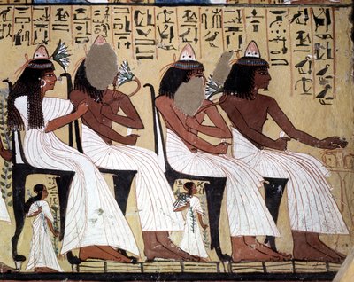 Tomba degli artigiani: Tomba di Sennedjem, sito di Deir El Medineh a Luxor, Egitto da Leopold Blonder