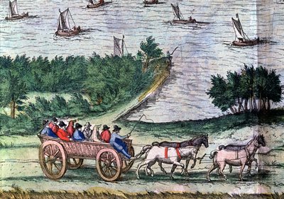 Trasporto in carrozza di vimini da Unbekannter Künstler
