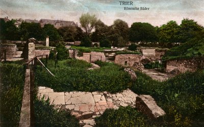 Trier - rovine delle terme romane - Francia, fine XIX secolo da Unbekannter Künstler