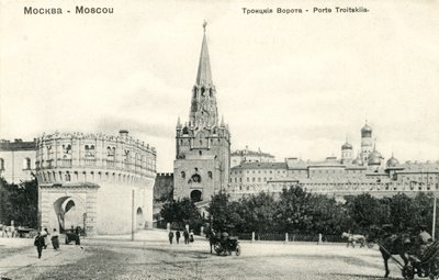 Troitskaia Bashnia (Porta della Trinità), Mosca da Unbekannter Künstler