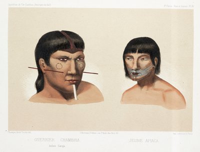 Due indiani sudamericani, c. 1843-1847 da Unbekannt