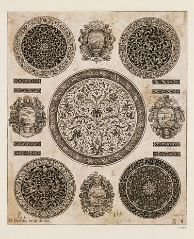 Regno Unito, Londra, Studio per disegno ornamentale su cassa di orologio da Benjamin Baud