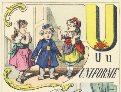U : uniforme - Alfabeto dei Giochi, c.1890 (illustrazione) da Unbekannt