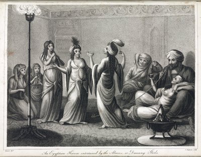 Un harem egiziano, animato dalle danzatrici e dalle almee da Unbekannt