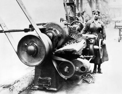 Regno Unito: Macchina nelle officine di ingegneria di W. Asquith. Halifax, c1914 da Unbekannt