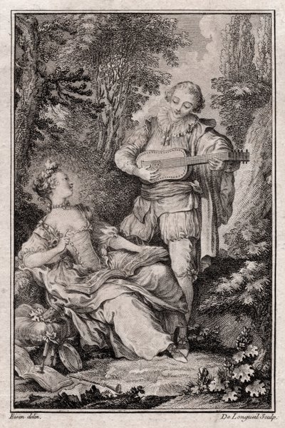 Scena di genere senza titolo, Parigi 1766 da Unbekannter Künstler